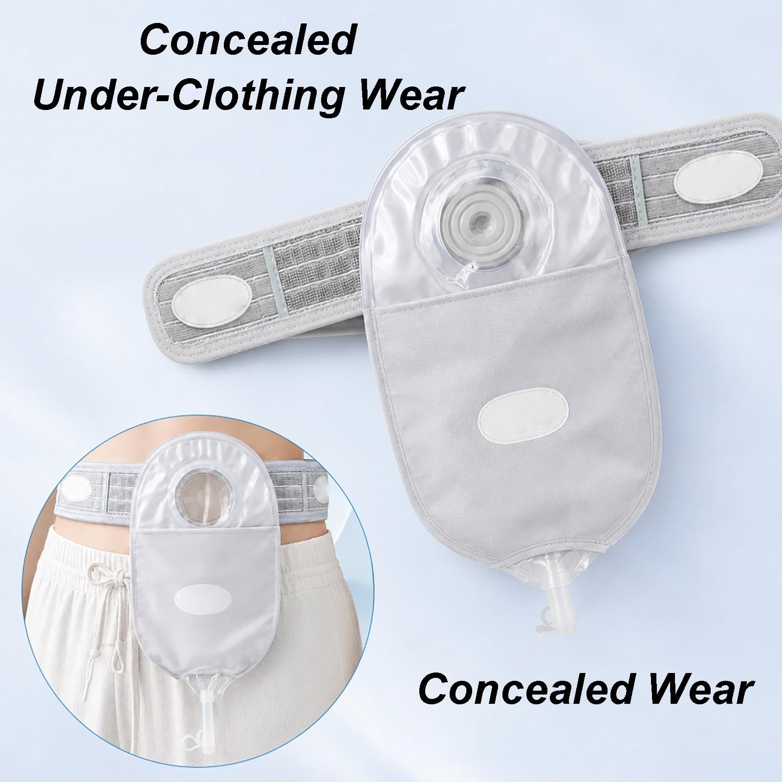 1 Stoma Gürtel, Stoma Bandage für Urostomie Inkl. 2 Stomabeuteln