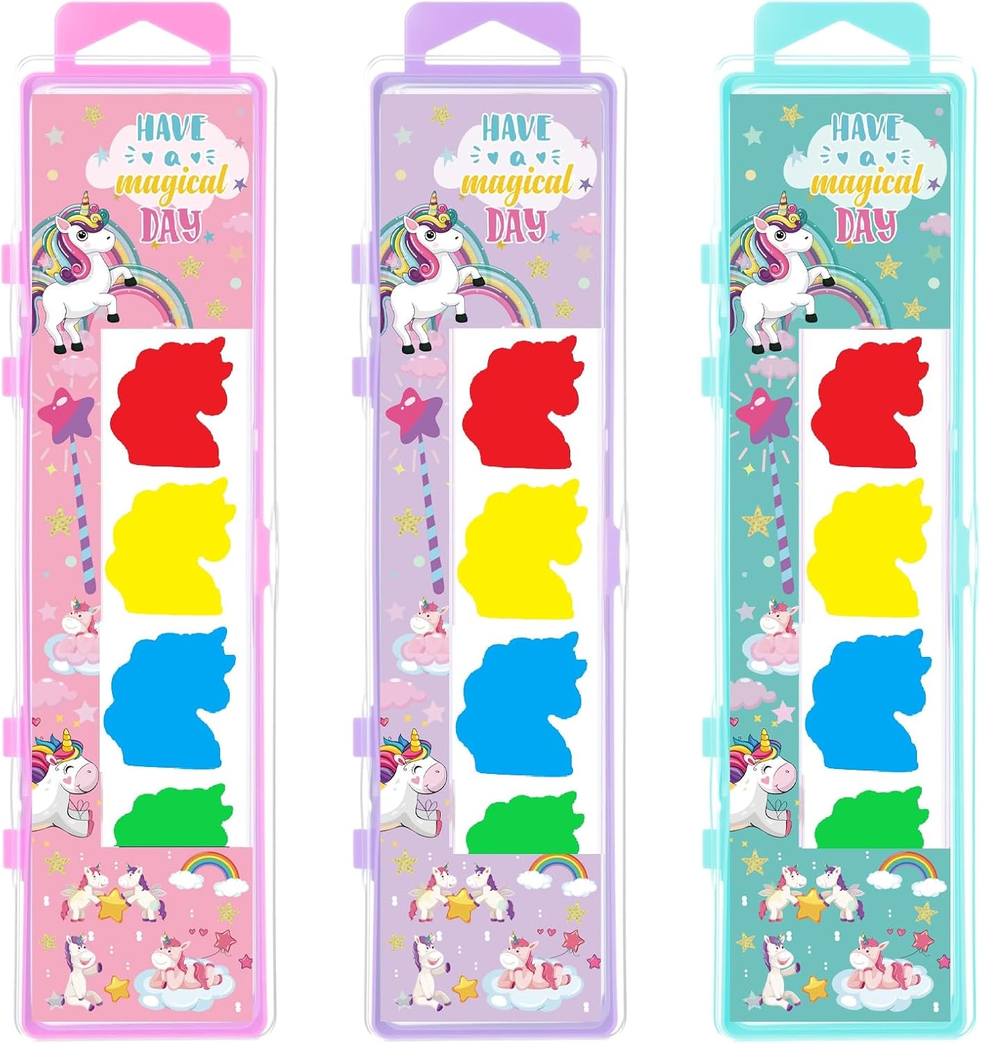 Watersay 36 Pcs Unicorn Style Watercolor Painting Set 8 Washable Colors With Brush Watercolor Painting Set Gift Party Supplies Party Gift Exchange