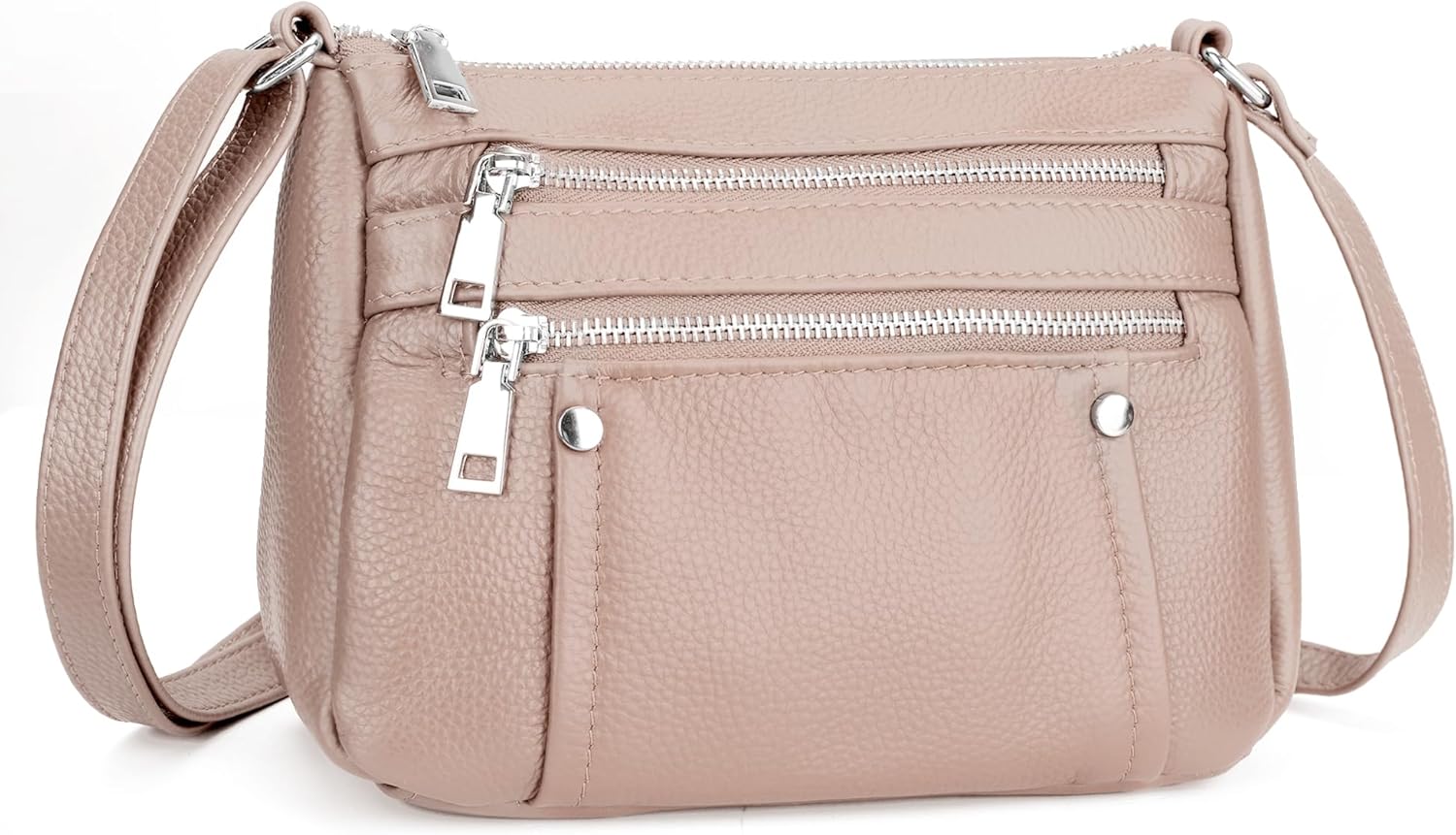 Genuine leather wristlet clutch with RFID blocking slots