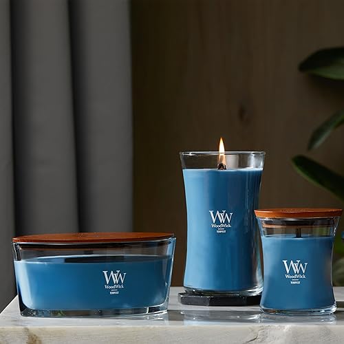 Vista 41 de WoodWick - Vela mediana de reloj de arena, aroma Fireside, cera de mezcla de soja prémium, se agrieta mientras se quema, perfecta para regalo, 9.7