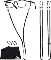 Vista 9 de Cordón de soporte de cuerda para gafas - Accesorio de soporte de correa para gafas de terileno Negro