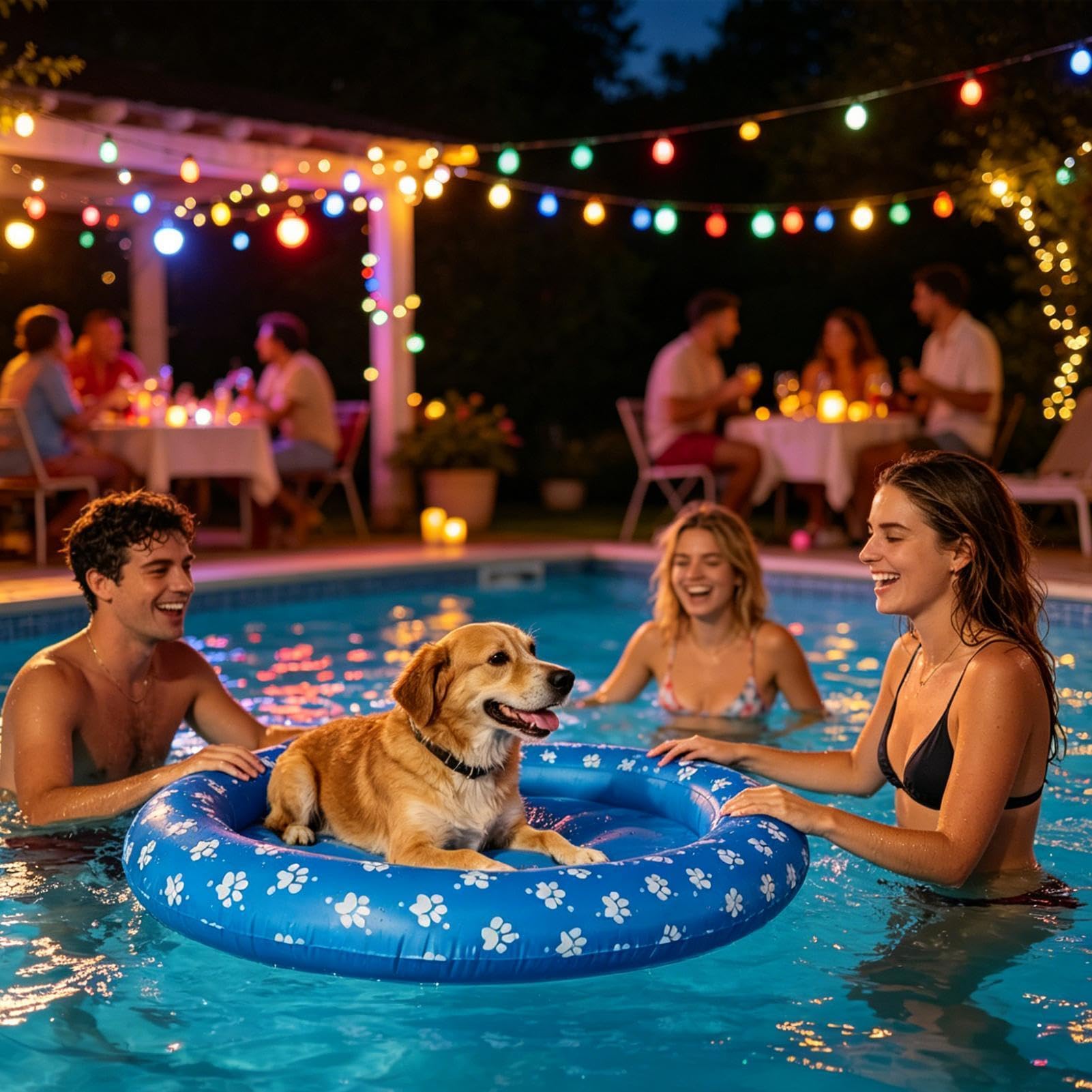 Galleggiante da Piscina per Cani Zattera Gonfiabile Portatile Sicura E | Galleggiante Gonfiabile Per Cani Per Esterno All'Aperto Interno Acqua Lago Fiume Spiaggia Mare Stagno Giardino