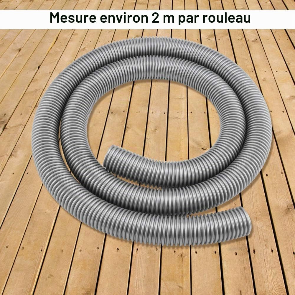 Dioche Aspirateur Tuyau Aspirateur Tube Eva Noir 2M Tuyau Flexible Tube Souple Tuyau Intérieur 32Mm Extérieur 39Mm Ménage Aspirateur Accessoire