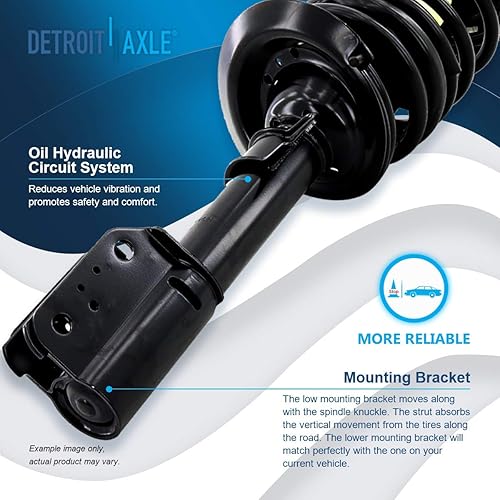 Miniatura 500 de Detroit Axle - Puntal delantero para Hyundai Sonata 2012-2014 2012-2015 Kia Optima, puntal lateral izquierdo con montaje de resorte helicoidal 2013