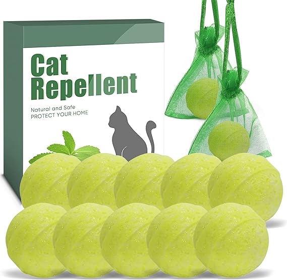 10 Pack Natural Cat Repellent Outdoor Indoor, Peppermint