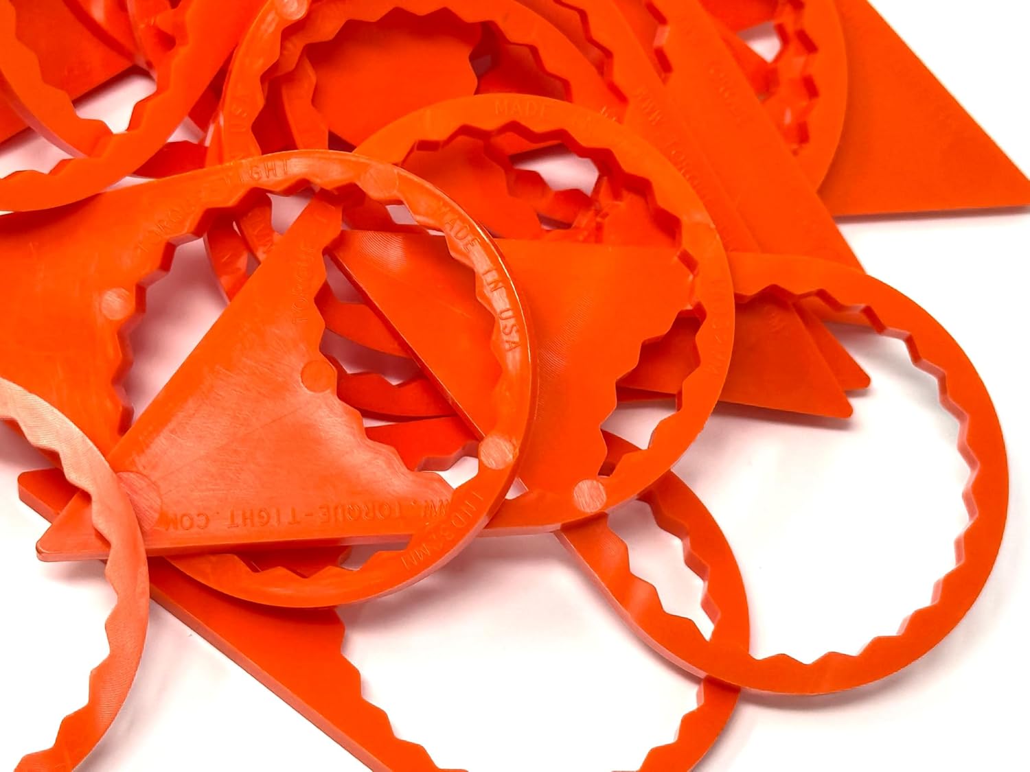 32mm | 1.25" Loose Lug Nut Indicators – 100pc Bulk Pack – Made in USA (Orange)