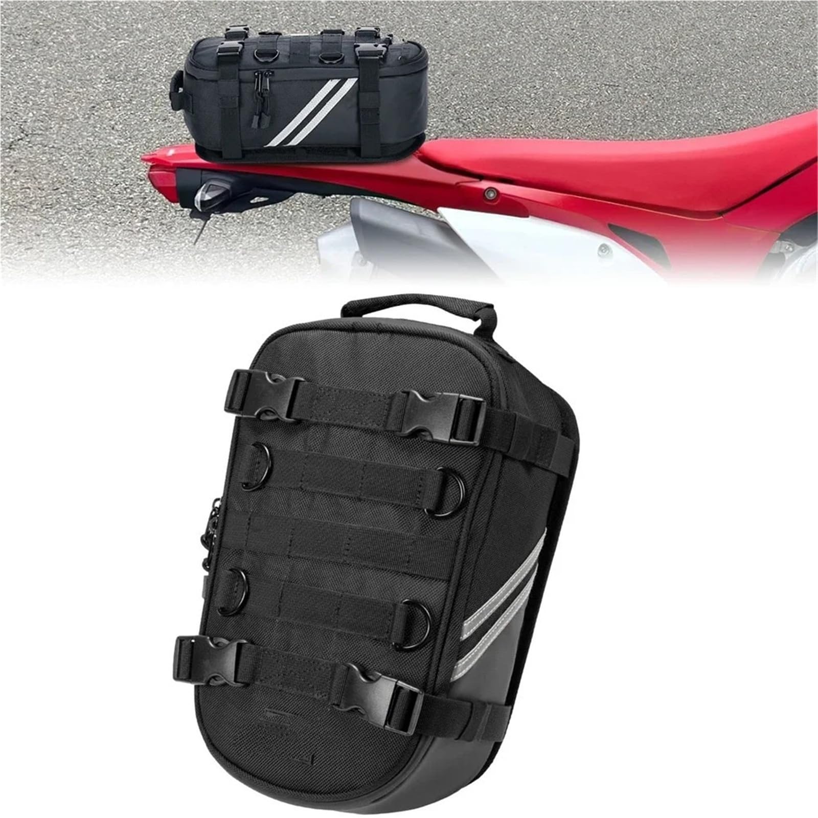 Motorradtasche Motorrad Dirt Bike Heckfendertasche Werkzeugrolle Tasche Motocross Enduro Dirt Bike Fender Hecktaschen Reise Motorradtasche