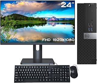 Dell OptiPlex 5040 SFF High Performance Business Desktop Computer, Intel Core i7 Processor 3.4GHz, 24 Inch Monitor, 32GB RAM, 2TB SSD Storage, WiFi, 4K Support, HDMI, Win 10 Pro 64bit (Renewed)