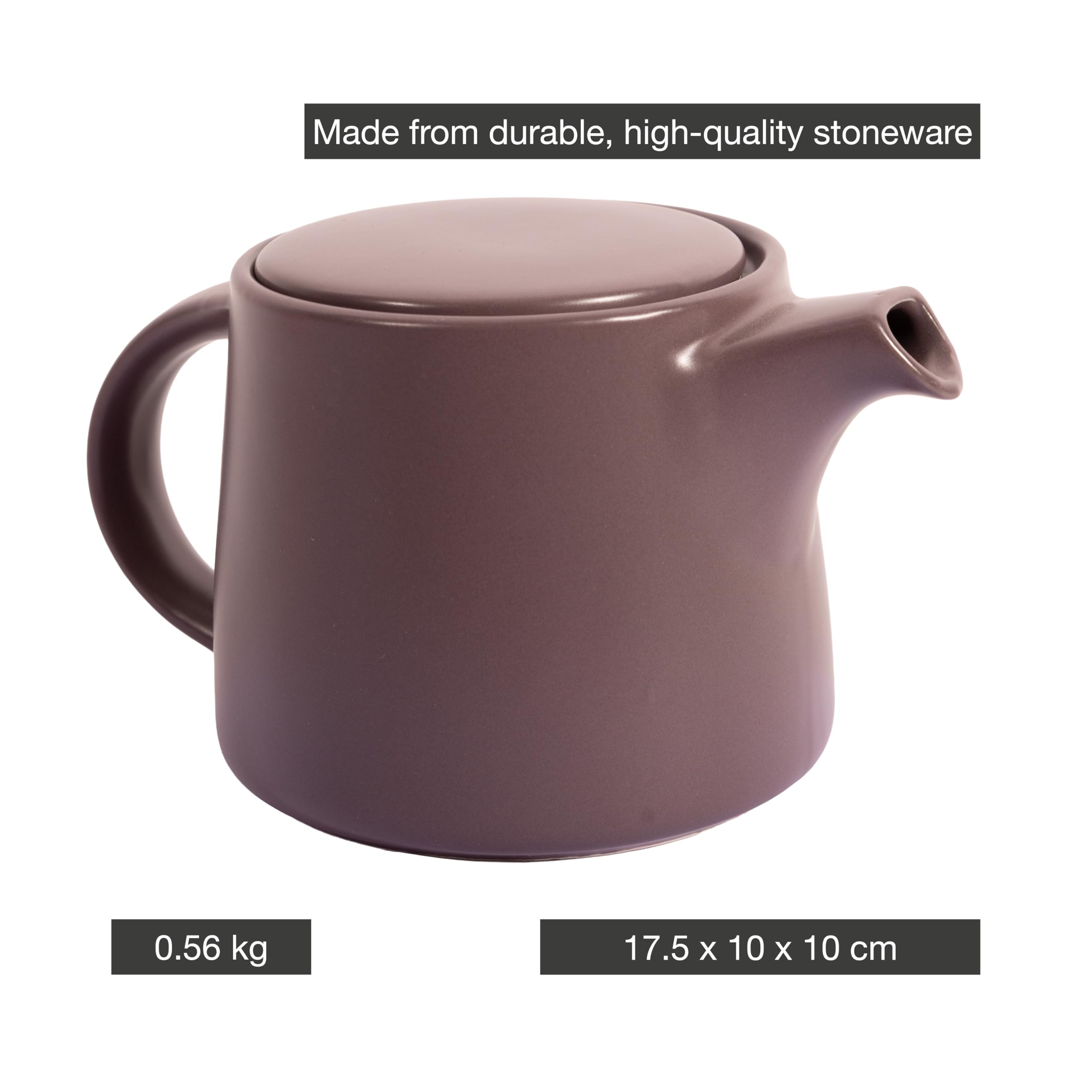 Point-Virgule - Tetera (600 ml, con infusor de acero inoxidable Midnight Mocha)