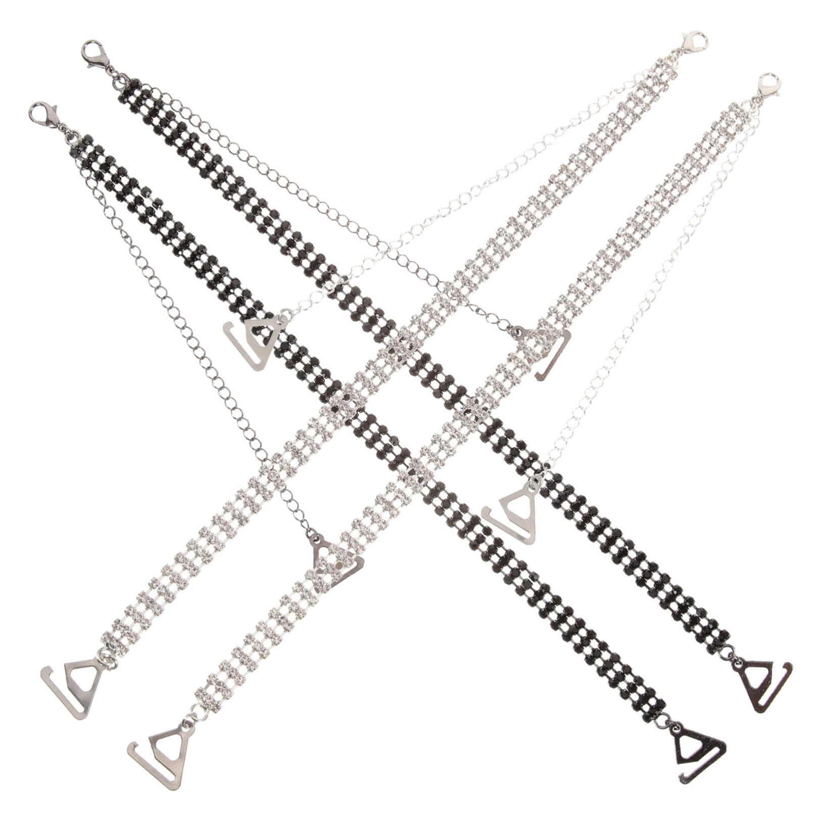 8pares Straps De Sujetador Brillantes Para Mujeres De Correas Decorativas Ajustables y Cómodas Para Vestidos De Fiesta y Eventos Especiales