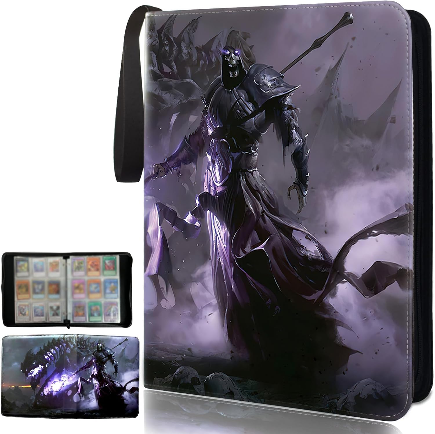 MTG Card Binder Fits 900 Cards Card Collector Album Holder,with 50 Removable Sleeves Toys Gifts for Boys Girls (A)