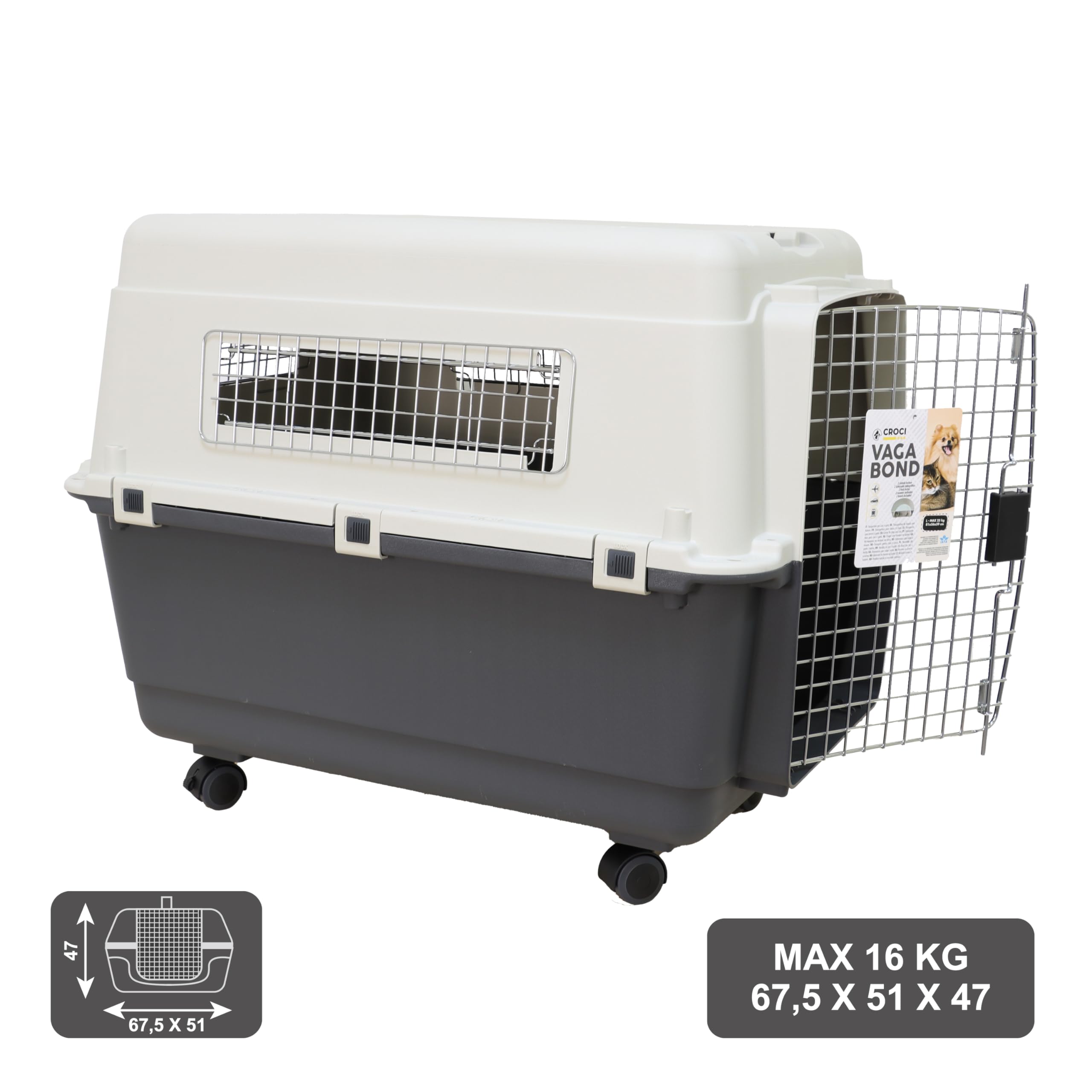 Amazon.com : Croci Carrier Vagabond, Medium, 67.5 x 51 x 47 cm