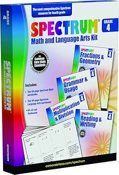 Spectrum 英語学習セット3年生 4年生向け Spectrum Language Arts 4th Grade Workbooks, ELA Books for