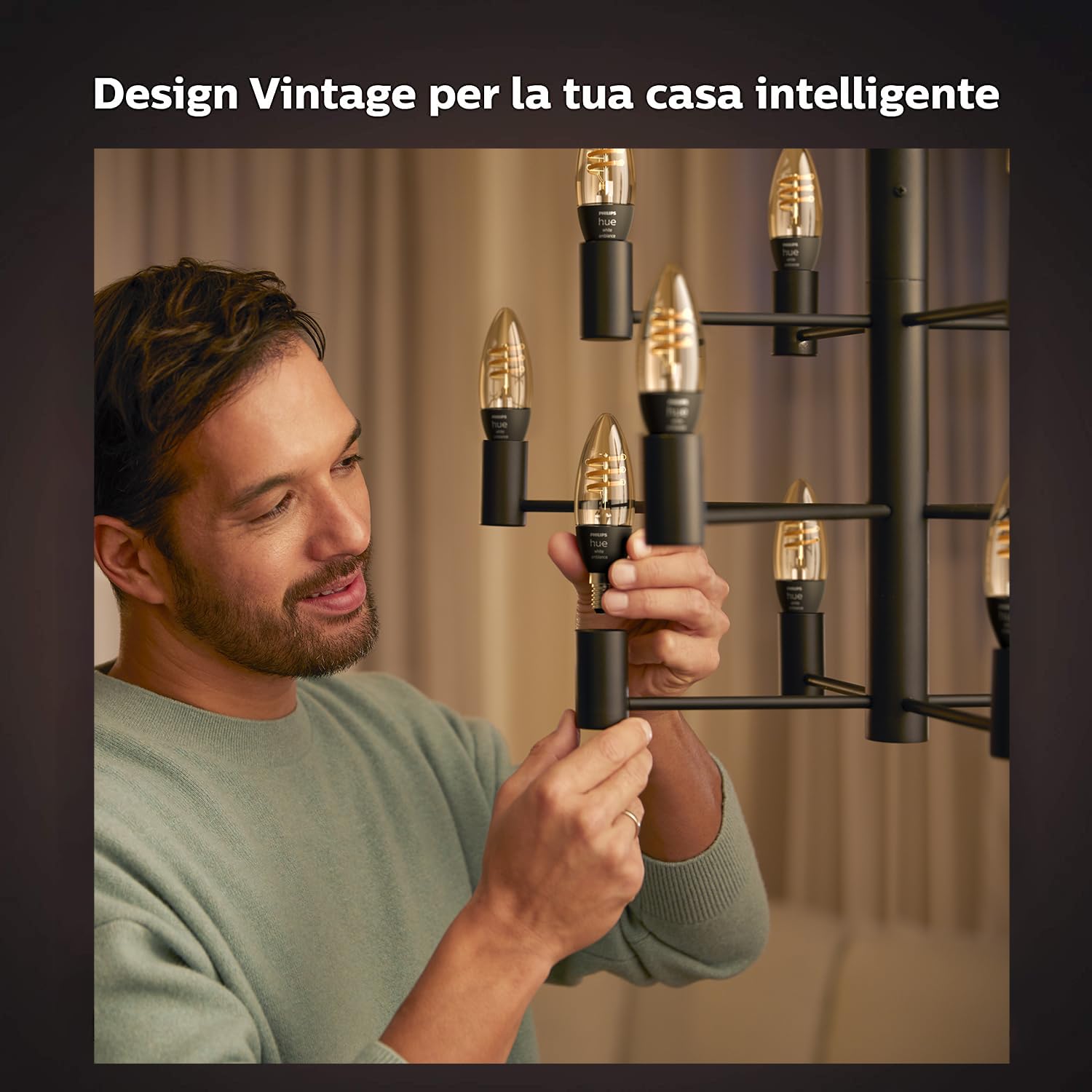 Philips Hue Lampadina candela E14, Confezione da 2 | Smart LED, Smart Home, Luce bianca da calda a fredda, Compatibile con Alexa e Apple Home, Controllo via app e bluetooth