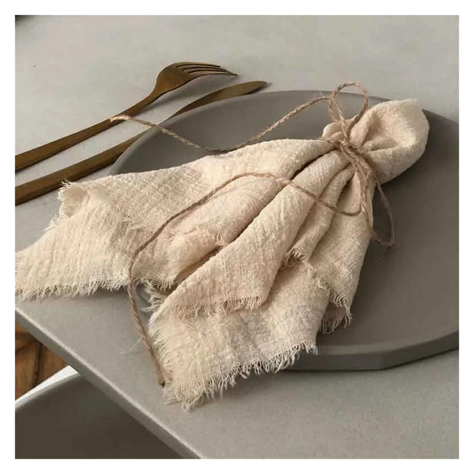 Tovaglioli In Mussola 50 pezzi 43x43 cm tavolo da pranzo arredamento rustico mussola strofinacci garza di cotone retrò, tovaglioli nozze(Color 5)
