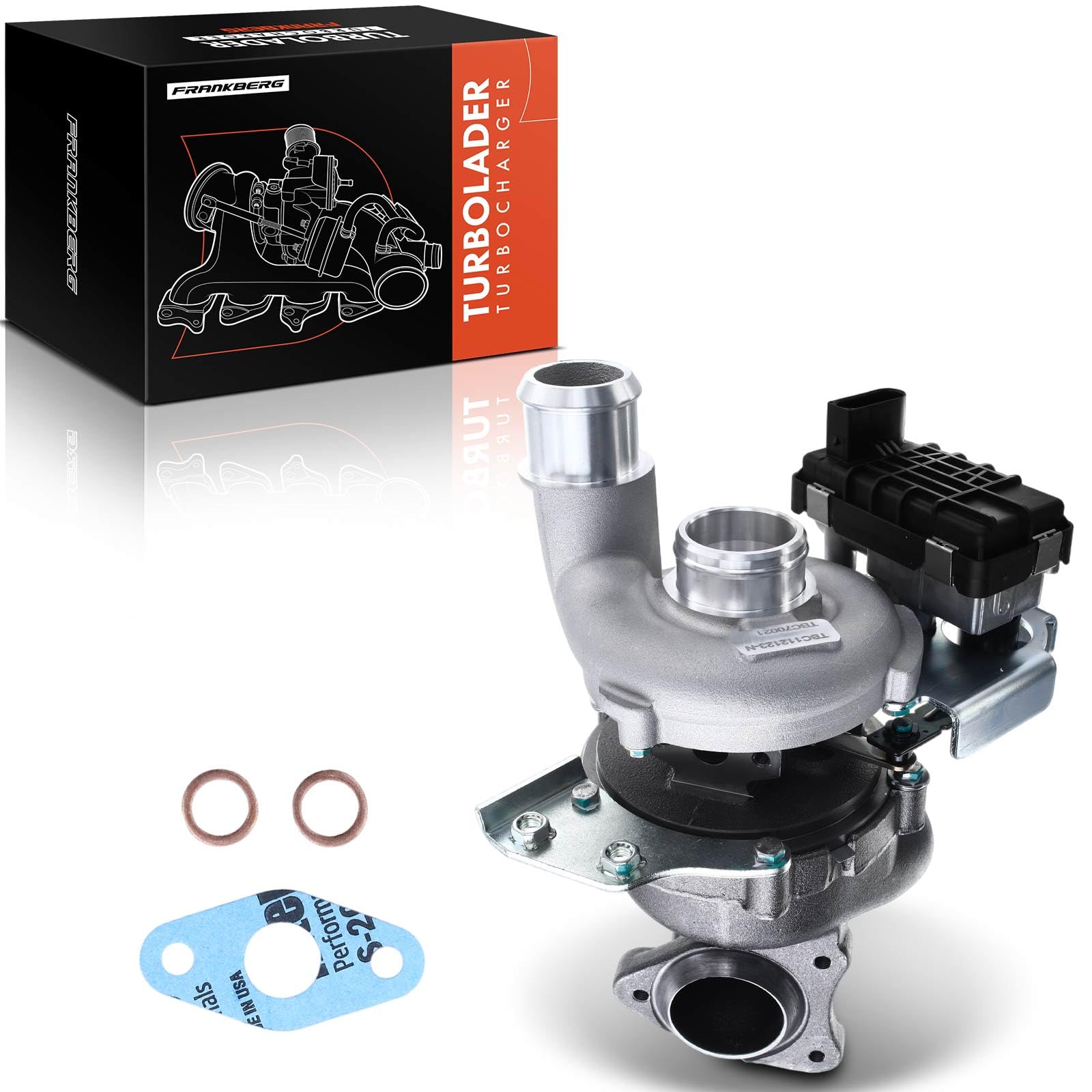Frankberg Turbocompresor de gases de escape Compatible con Tourneo Connect 1.8 TDCi C-Max DM2 1.8 TDCi Galaxy WA6 1.8 TDCi Focus II Turnier DA DS FFS 1.8 TDCi Focus II DA DP HCP 1.8 TDCi 763647-0021