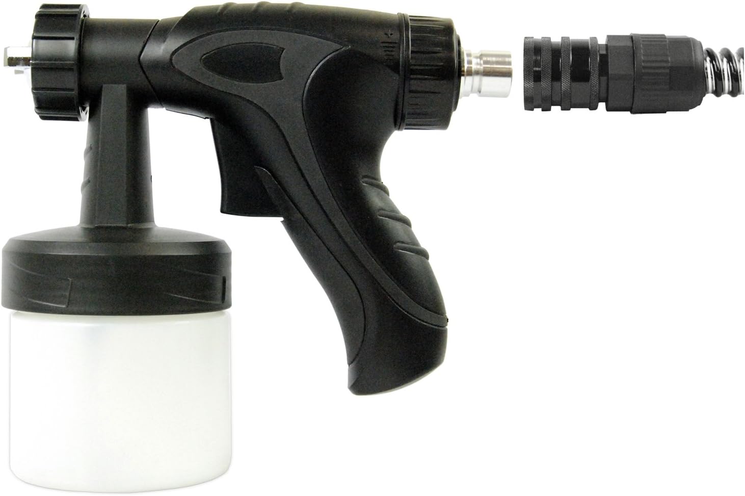 G12-QC Professional HVLP Precision Spray Tanning Application Gun with Standard Turbine Sprayer Hose Size (QC) Quick-Release Coupler Connector - Spray Sunless DHA Solutions - 14 oz. Cup