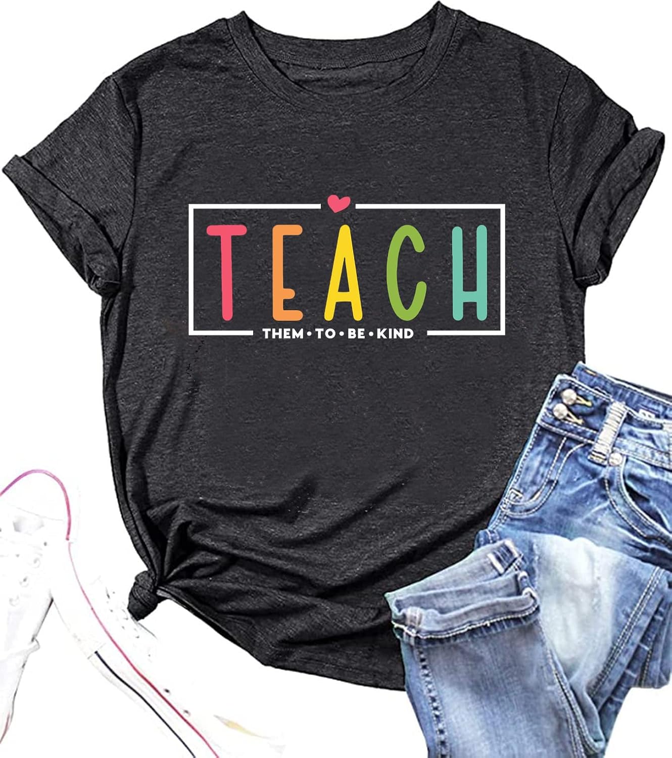 Teacher Shirts Women Funny Teach Printed Graphic Tshirt Short Sleeve Blouse Inspirational Teaching Life Gifts Tops Tee - Image 2