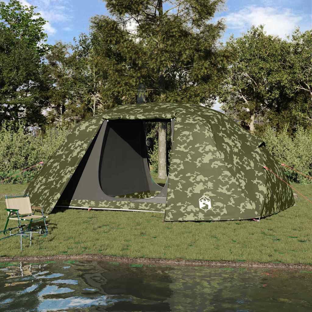 Tenda da Pesca 5 Persone Verde Oliva Impermeabile