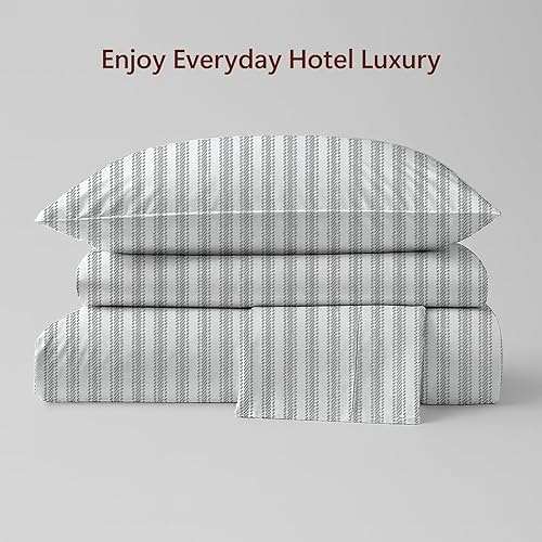 Miniatura 4 de Juego de sábanas Peru Pima de percal de 415 hilos, 100 % algodón Pima peruano