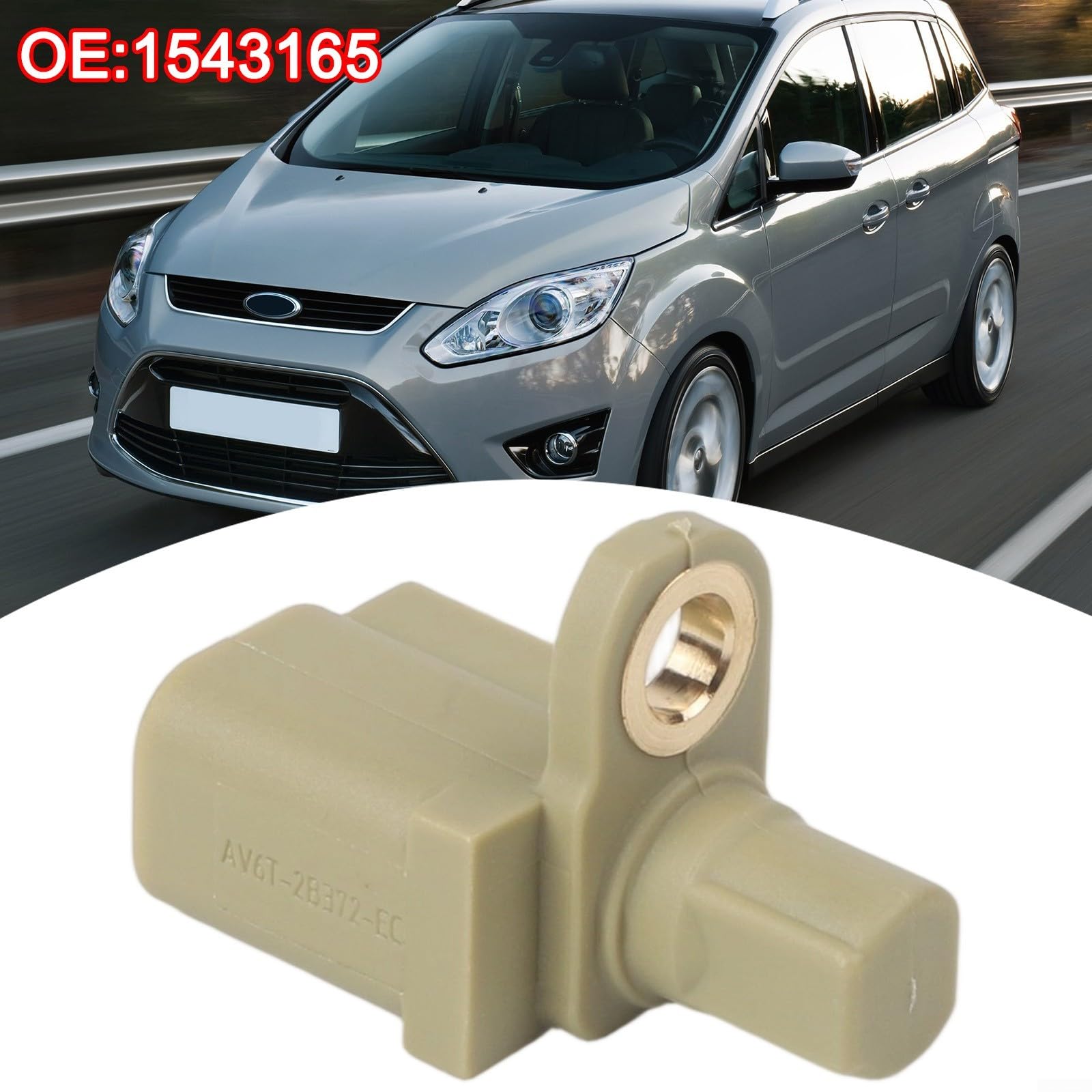 Sensore di velocità posteriore ABS per Ford C MAX, Focus, Kuga e Volvo V40, OEM 1543165, AV6T 2B372EB dal 2010 2022