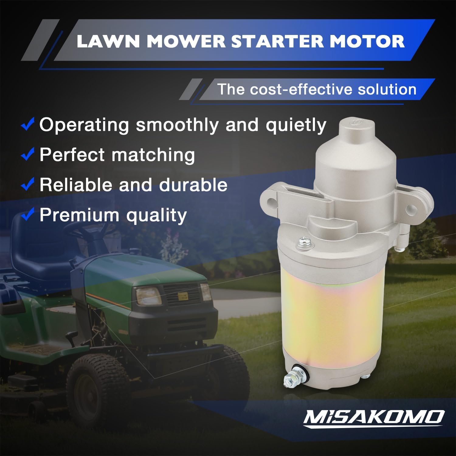 951-12207 Electric Starter Motor Compatible with MTD, Craftsman and Huskee Riding Mower Machines, Replace# 751-12207 751P12207A