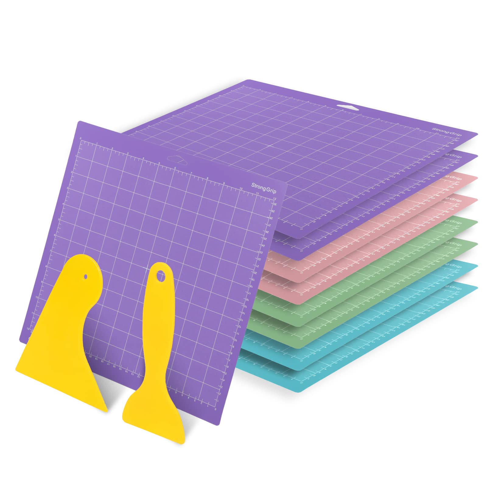 ProChosenCutting Mat,8PCS Cutting Mats Adhesive Non-Slip Cut Mats for Crafts,Sewing and All Arts,12x12 Mats for Cricut Maker Self Healing Double Sided Quilting,Scrapbook,Fabric & Papercraft