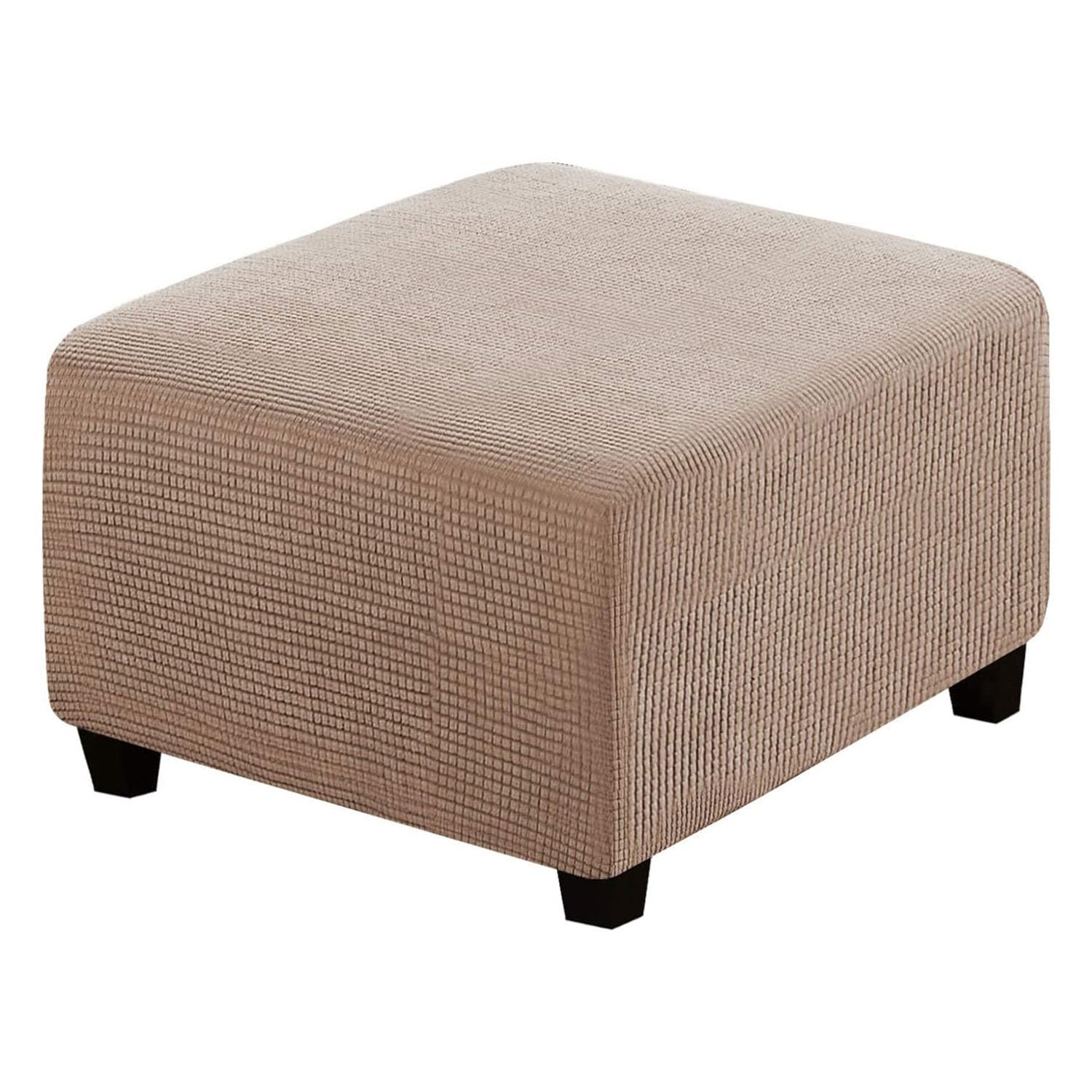 YYDSWTW Footstool Stool Cover Seat Cover Stool Covers Square Foot Rests for Living Room Footstools and Pouffes Stool Cover Footstool Cover 89-112cm Khaki