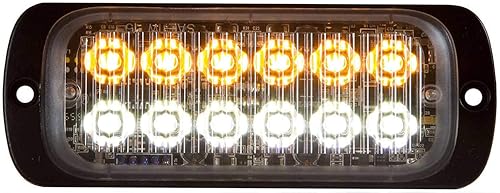 Buyers Products - Luz estroboscópica delgada de doble fila de 4,5 pulgadas ámbartransparente LED