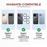 Vista 6 de Soporte de teléfono para cochecito, soporte magnético compatible con MagSafe para manubrio de cochecito, abrazadera a presión que se instala