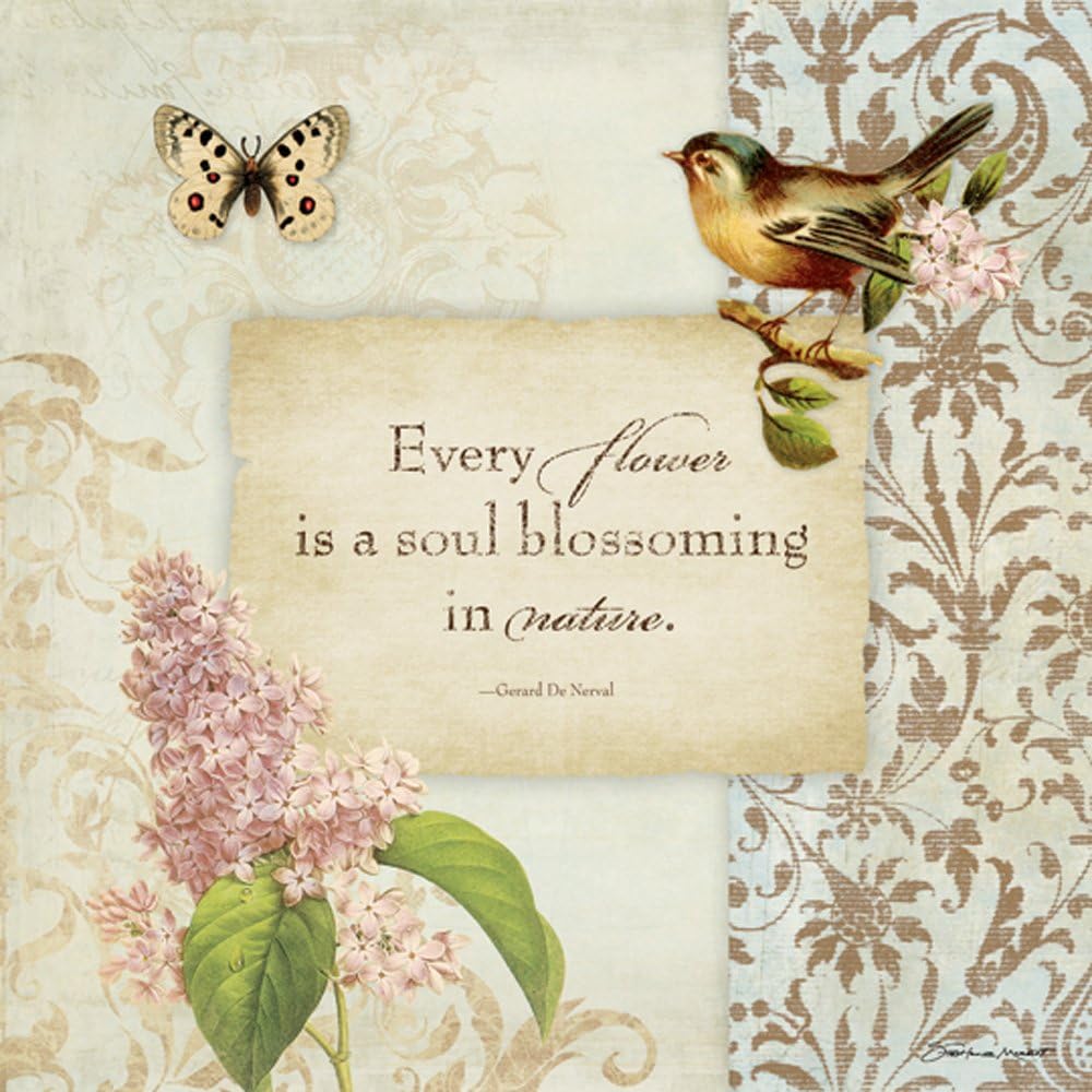 Set of 2 Life's Most Beautfiul Things 12x12 Bird Butterfly Flowers Inspirational Unframed Art Prints