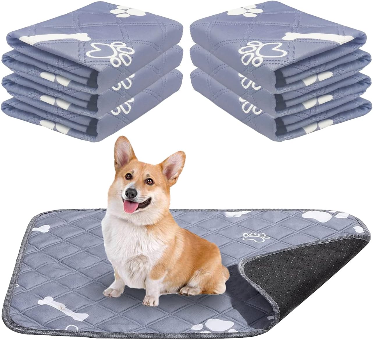 BNOSDM 3 Pack Washable Reusable Pee Pads for Dogs Fast