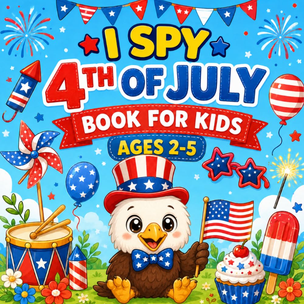 I Spy 4th of July Book for Kids Ages 2-5: Interactive Independence Day Color and Learn Activities with Fun Search and Find Adventures for Toddlers and Preschoolers