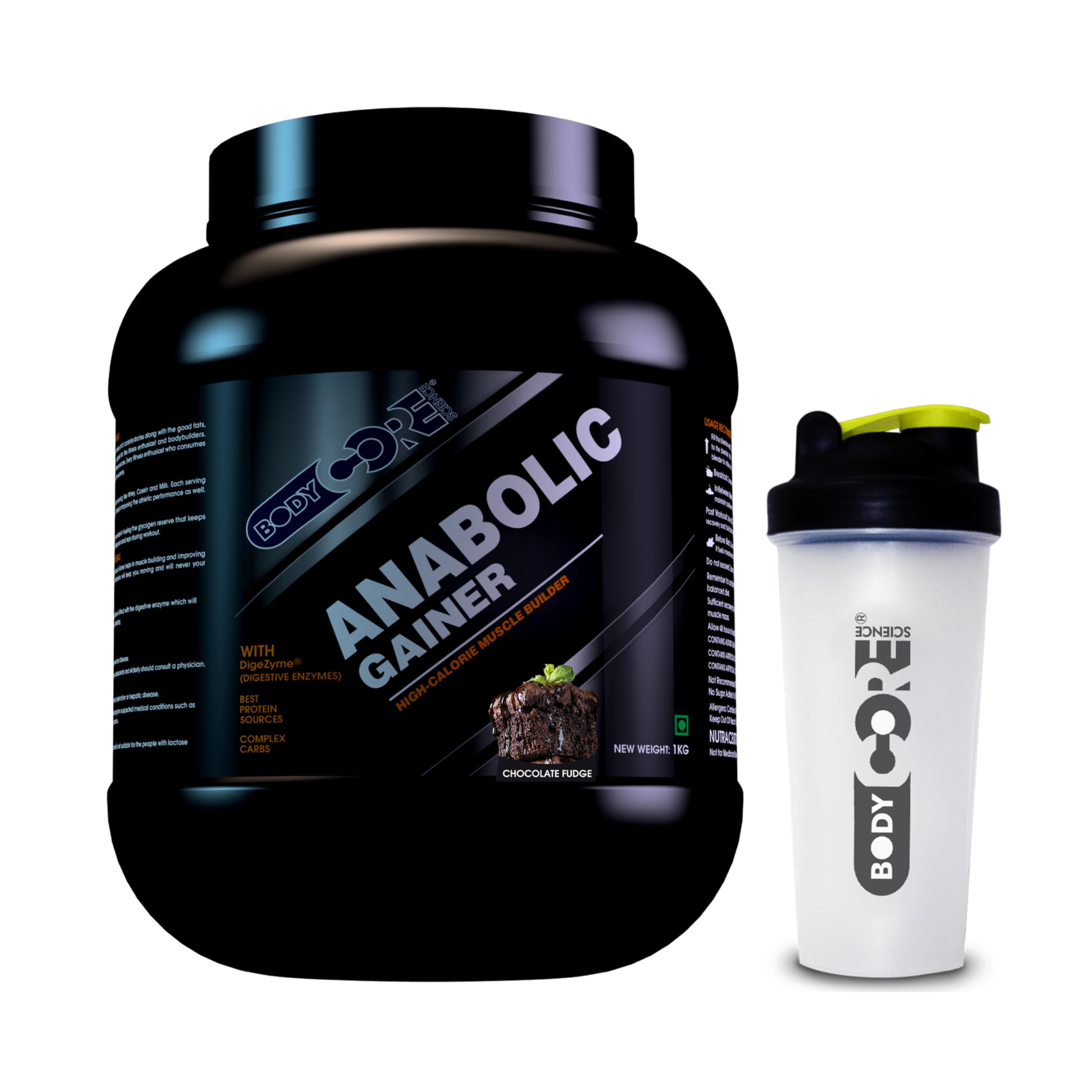 Body Core Science Anabolic Gainer-1 Kg | Mass Gainer | Weight Gainer (Chocolate Fudge, PO1+With Shaker) (B0BN1846FY) Amazon Price History, Amazon Price Tracker