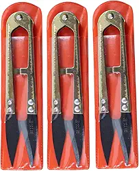 KIT 3 TESOURA ALICATE DE ARREMATE DE METAL DOURADA PARA CORTE COSTURA OU PODAR