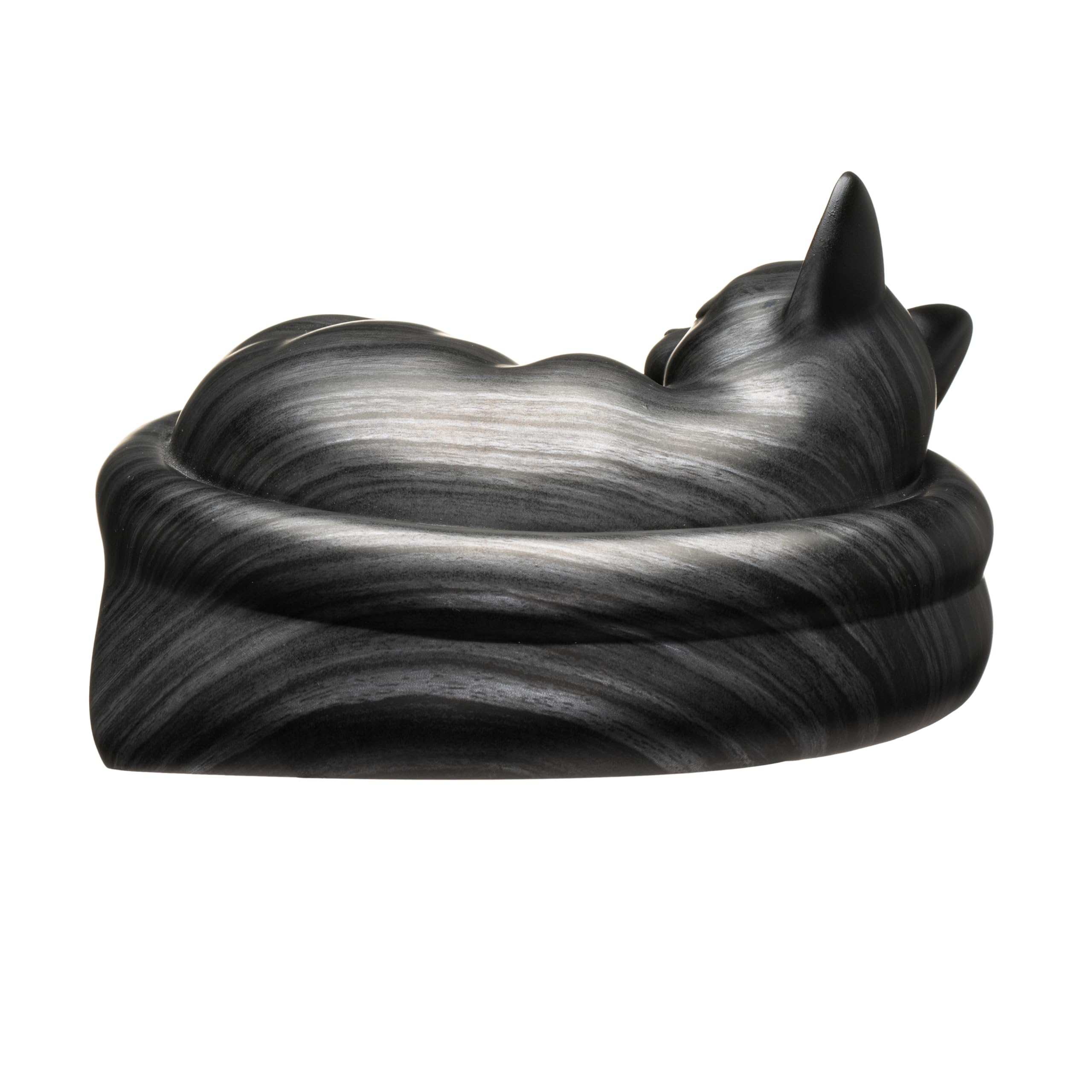 Urne pour Chat Élégante pour Cendres, Urne pour Animal de Compagnie de Qualité Premium (Noir)