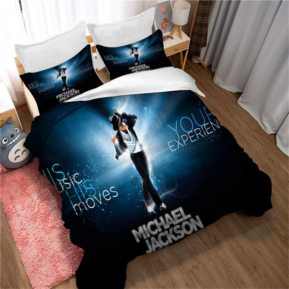 Ste-X Michael Jackson Duvet Cover and 2 Matching Pillowcases, Cotton (200x200cm(Double),Style 02)