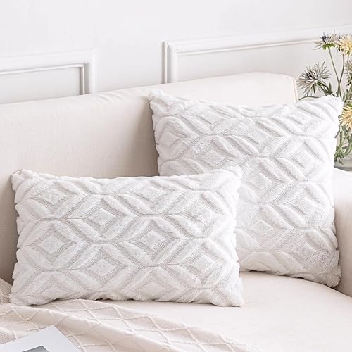 Miniatura 2 de AQOTHES Juego de 2 fundas de almohada de piel sintética suave de 18 x 18 pulgadas, almohadas decorativas bohemias cuadradas para sofá, cama, sala de