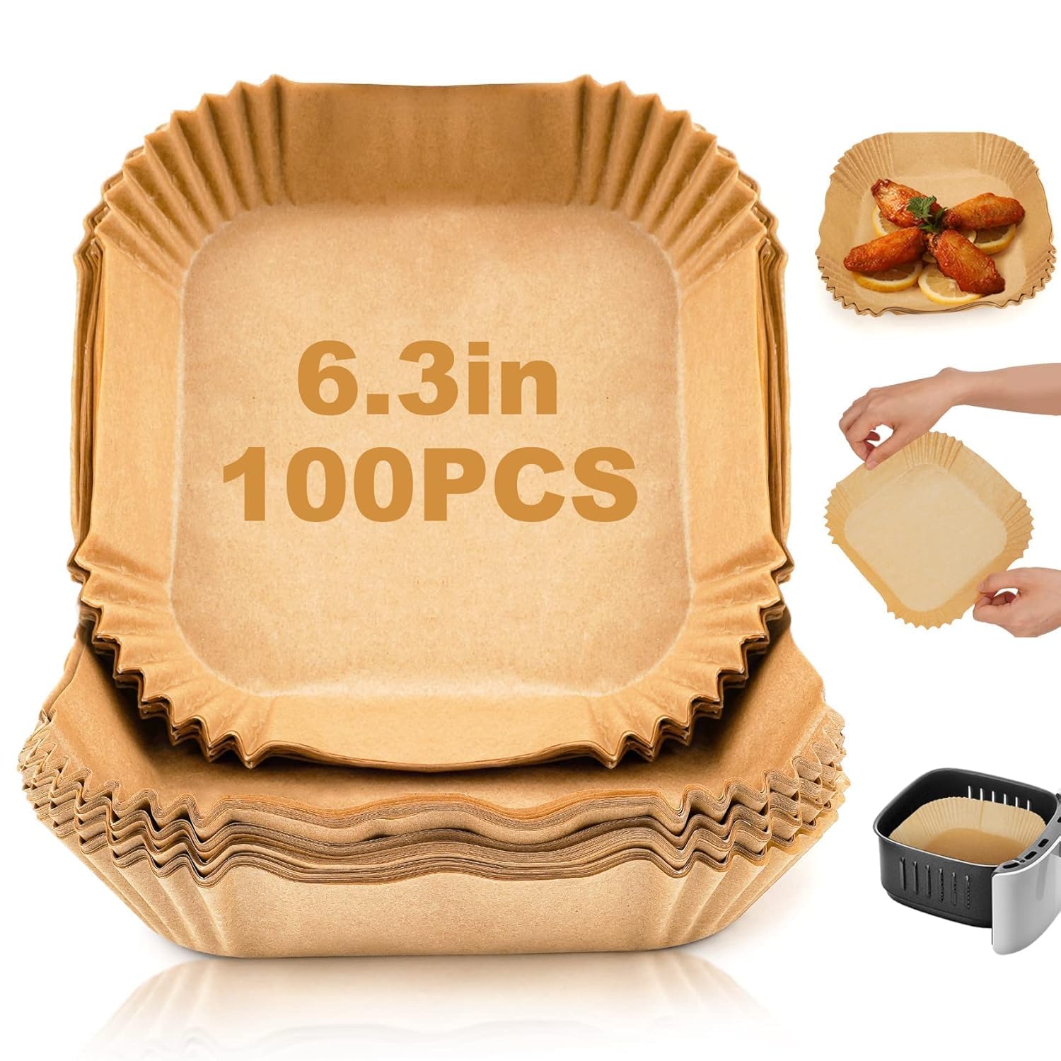 Air Fryer Silicone Liners - Reusable & Heat Resistant -2
