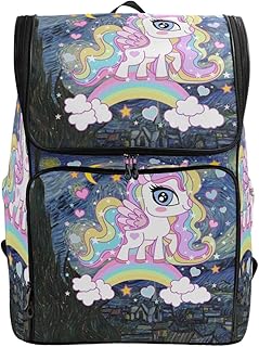 Zaino impermeabile scuola per ragazze ragazzi Van Gogh Notte Stellata Luna Carino Unicorno Escursionismo Zaino Sport