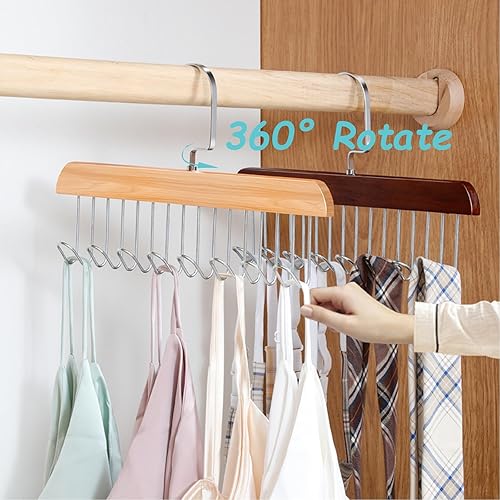 Miniatura 4 de Percheros antideslizantes con múltiples ganchos, perchas de ahorro de espacio de 360 grados con 8 ganchos, perchas de almacenamiento antideslizantes