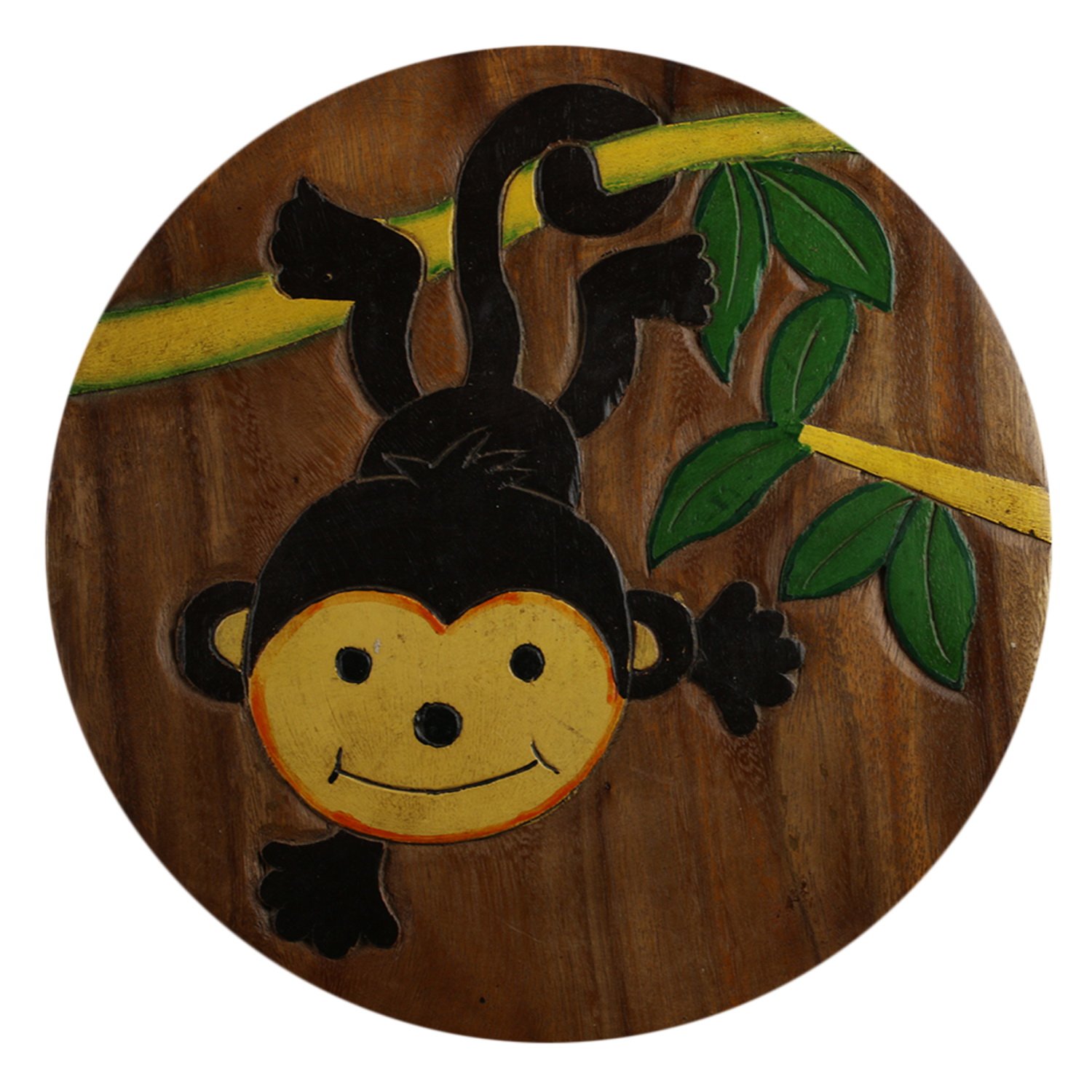 ART-CRAFT KH068 Kinderhocker Holz Schemel mit Motiv Affe bem