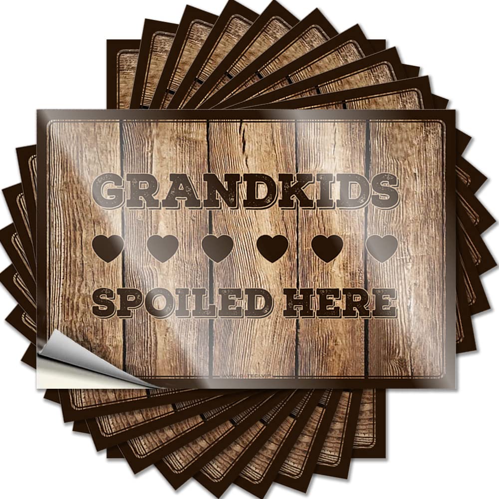 Fzfn Colour Lettering Sticker Home Bar Decor Vinyl Sticker | Grandkids Spoiled Here Good For Adults Use(6X9cm)