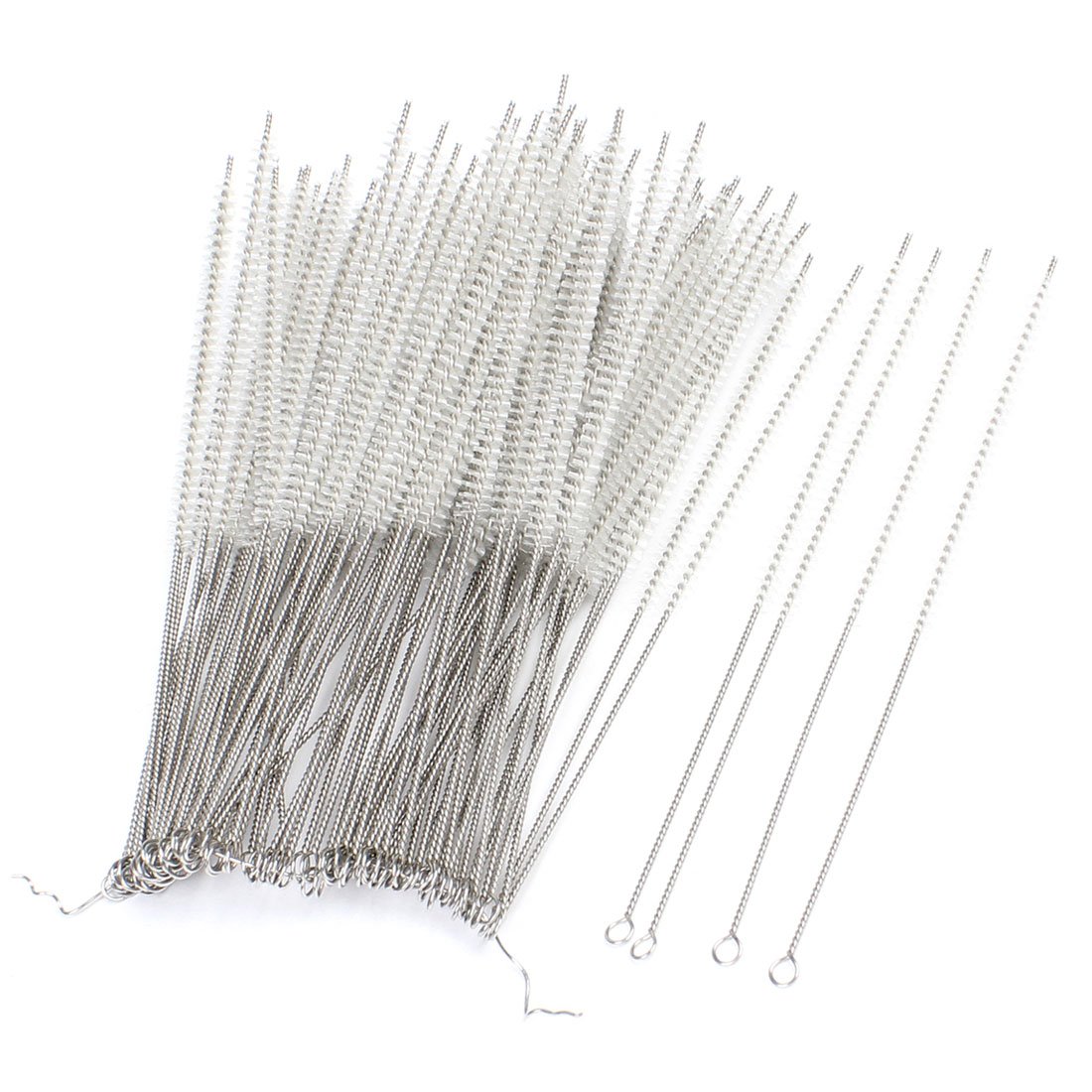 Cepillo de Limpieza Tubos ensayo con cerdas Nailon Acero Inoxidable, 12cm, 100 Uds
