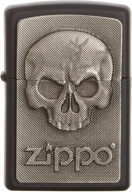Zippo Windproof Lighter | Metal Long Lasting Zippo Lighter | Best with Zippo Lighter Fluid | Refillable Lighter | Perfect for Cigarettes Cigars Candles |Pocket Lighter Fire Starter | Skull Design