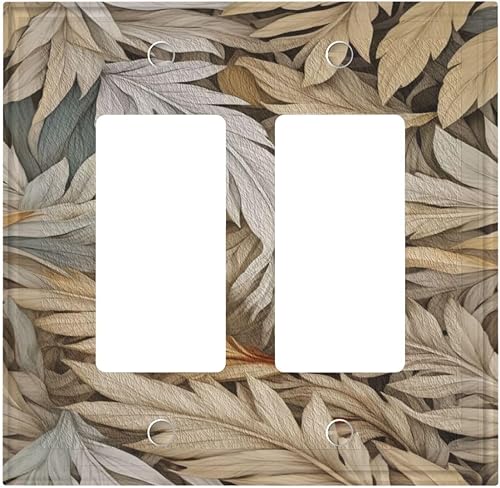 Miniatura 157 de Cubiertas Decorativas de Arte para Interruptores de Luz, Hojas de Otoño, Placa de Pared de Palanca Individual, Cubierta Decorativa de Interruptor,