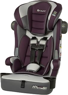 Baby Trend Hybrid SI 3-in-1 Booster Car Seat with Side Impact Protection - Harness, High-Back & Backless, Dash Plum