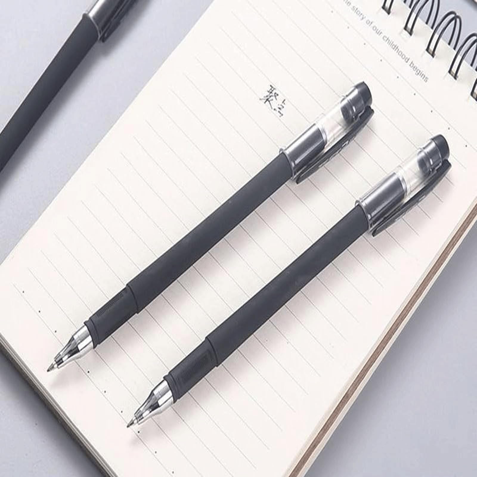 Gel-Tintenstifte, schwarz, matt, Gel-Stift, Kugelschreiber, 0,5 mm Rundspitze, Vollnadelrohr, Karbonstift, Stift auf Wasserbasis, Tintenroller