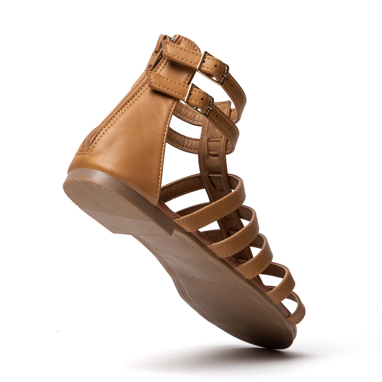 katliu Sandales Femme Plates Spartiates Confortables Été avec Brides pour Plage Vacances et Quotidien 36-41