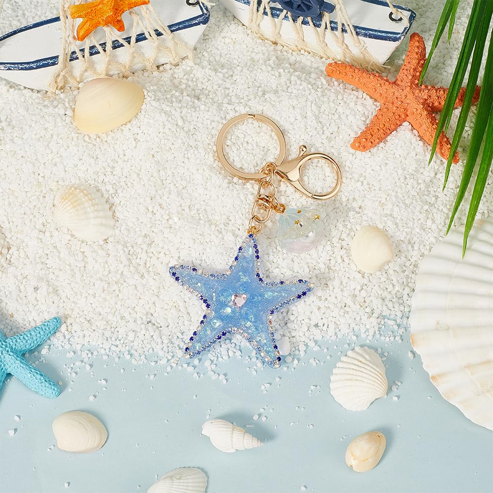 SOFPLATE 1 Box 1Pc Sea of Stars Keychain Starfish Key Chains Small